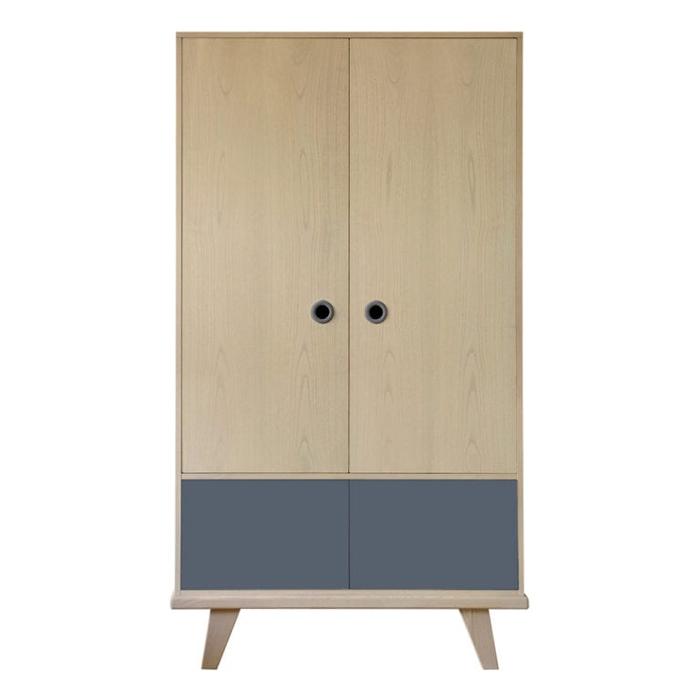 Laurette Wardrobe Zen color natural & dark grey