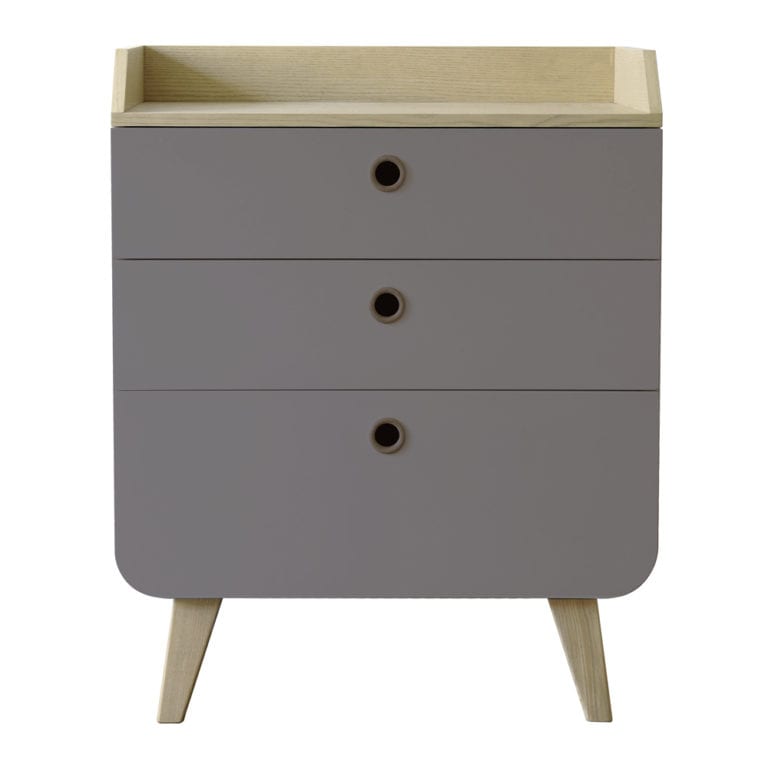 Laurette Dresser with 3 drawers color natural & taupe