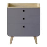 Laurette Dresser with 3 drawers color natural & purple