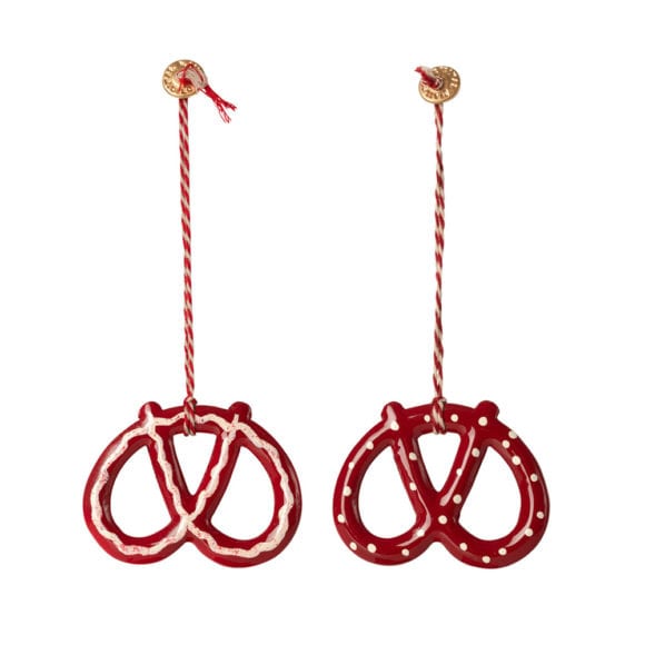 Maileg – Metall Ornament, 2er Set – Bretzeln