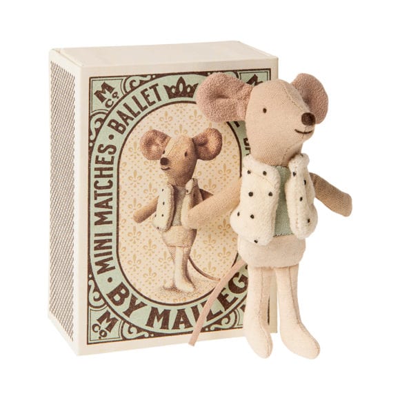 Maileg – Little Brother – Dancer Mouse in Matchbox