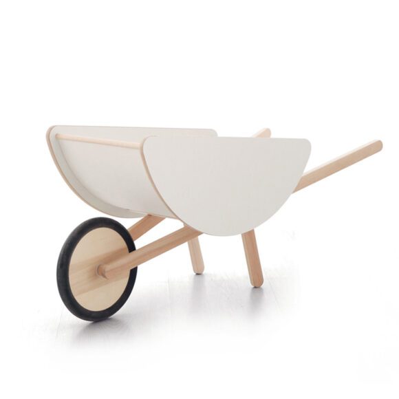 Ooh Noo – Toy Wheelbarrow – Wood/White
