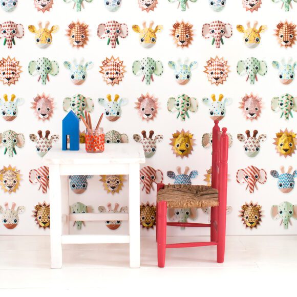 Studio Ditte – Wallpaper Kids Room – Wild Animals Sweet