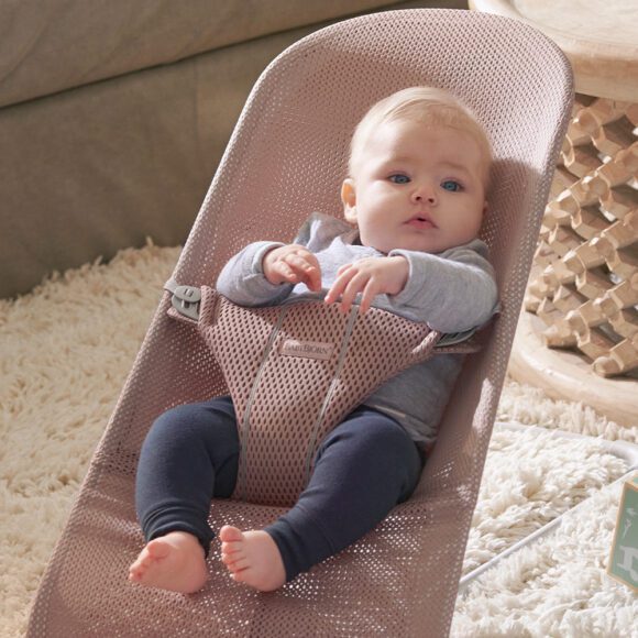 BabyBjörn –  Babywippe Bliss – Netzstoff – Altrose