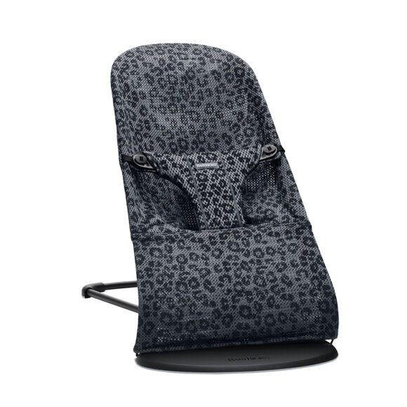 BabyBjörn –  Babywippe Bliss – Netzstoff – Anthrazit/Leopard