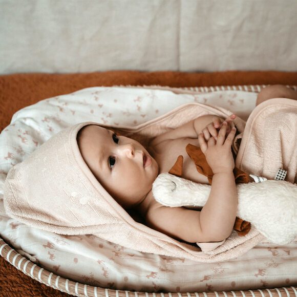 Snoozebaby Amsterdam – Bathcape – Peach Blush (GOTS)