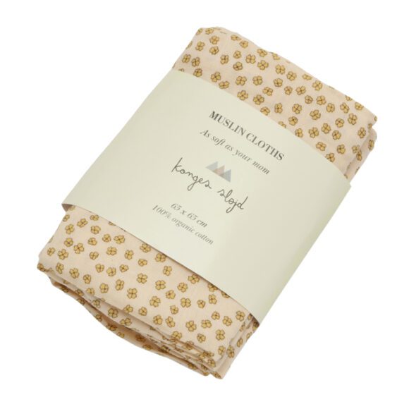 Konges Sløjd – 3er-Pack Musselin Tuch – Buttercup Yellow