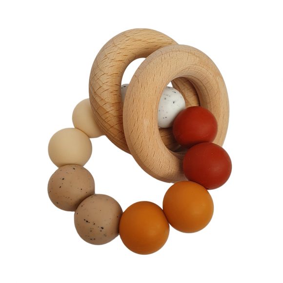 Chewies&More – Siliconen Basic Rammelaar – Ombre Clay