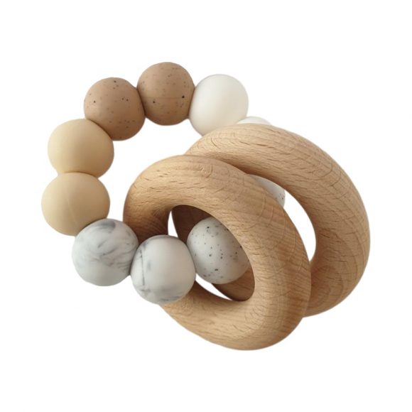 Chewies&More – Siliconen Basic Rammelaar – Ombre Natural