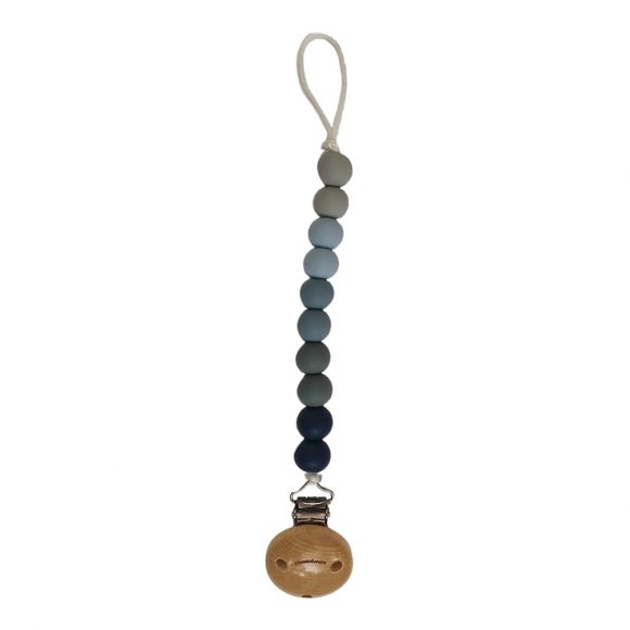 Chewies&More – Silikon Schnullerkette Clip – Ombre Blue