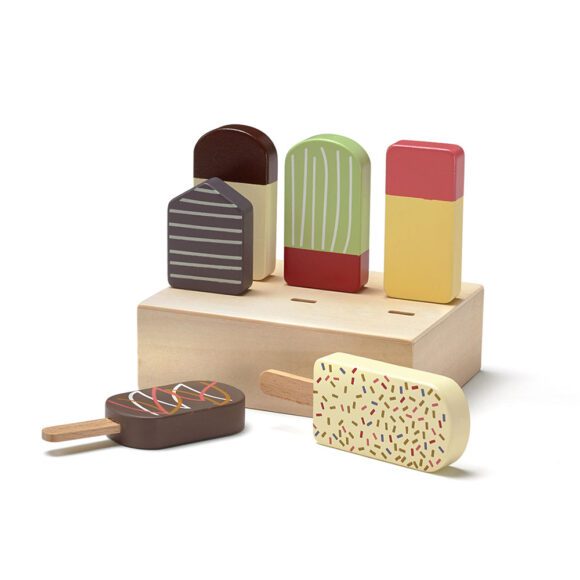 Kids Concept – Eis-Lollies in Box – 6er Set, Multi