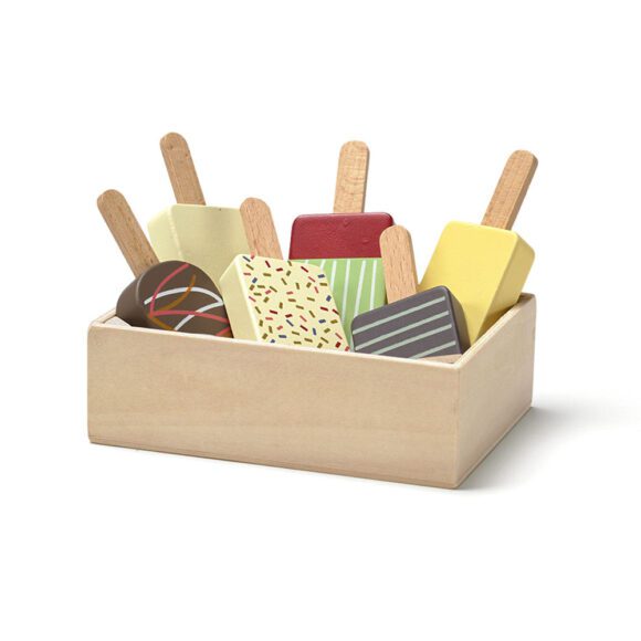 Kids Concept – Eis-Lollies in Box – 6er Set, Multi