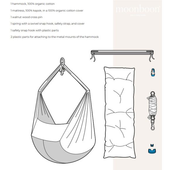 Moonboon – Baby Hammock – Babyhangmat – Stone