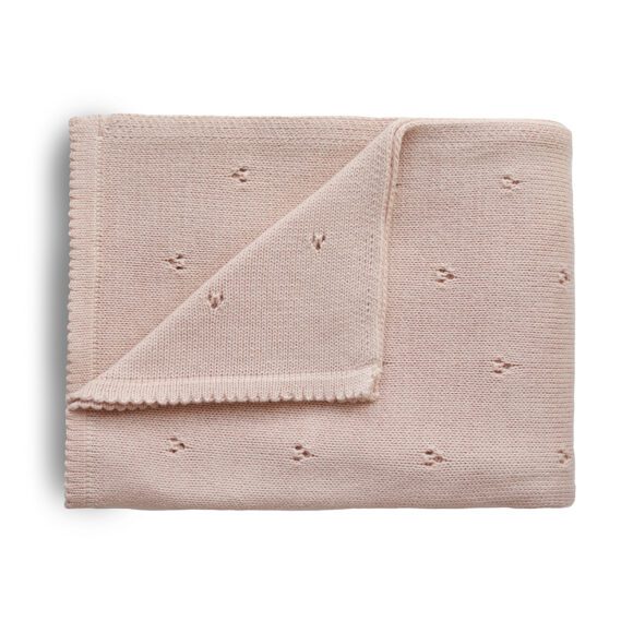 Mushie – Babydeken – Pointelle – Blush
