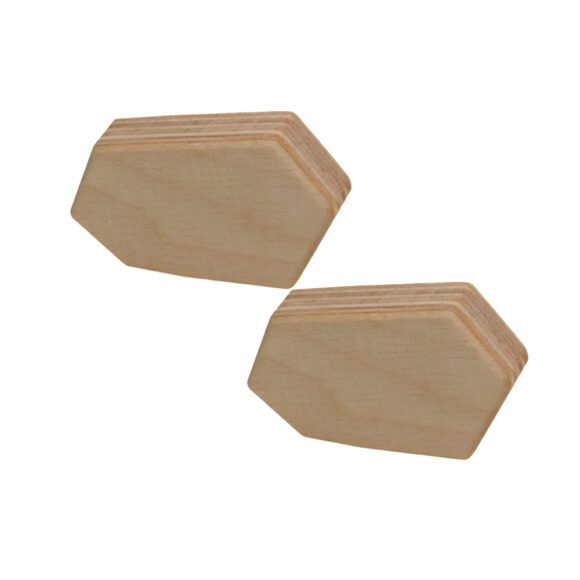 Lifetime – Kledingkast Accessoires – 2 Houten Knopen – Diamant