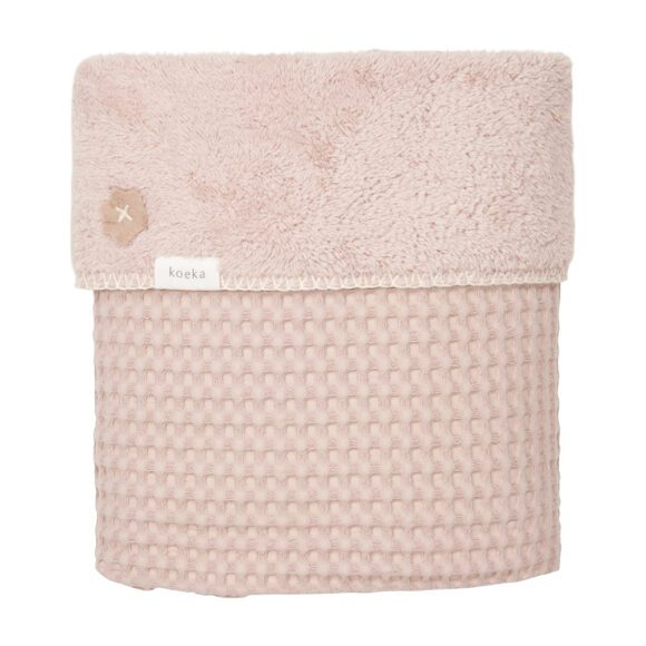 Koeka – Bassinet Blanket Teddy Oslo – Grey Pink/Grey Pink – 100 x 75 cm
