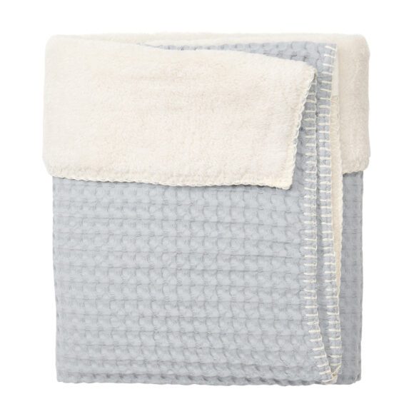 Koeka – Bassinet Blanket Teddy Oslo – Wave/Pebble – 100 x 75 cm