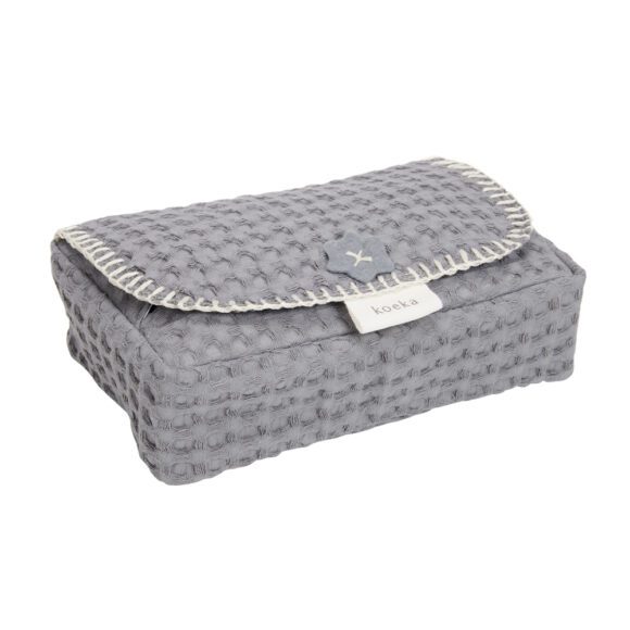Koeka – Baby Wipes Cover Antwerp – Steel Grey – 12 x 20 x 6cm