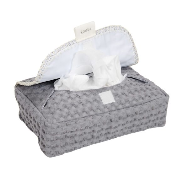 Koeka – Baby Wipes Cover Antwerp – Steel Grey – 12 x 20 x 6cm