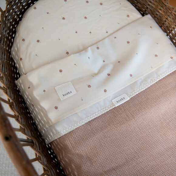 Koeka – Bassinet Sheet Grainfield – Warm White – 80 x 100 cm