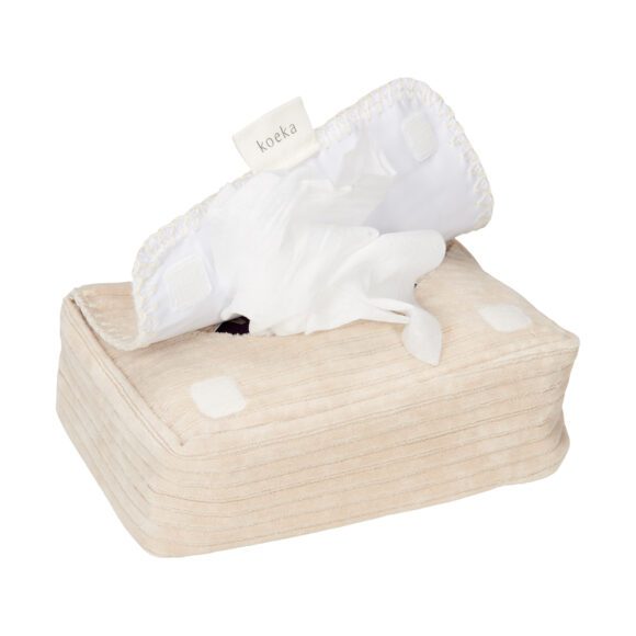 Koeka – Hoes Voor Babydoekjes Vik – Sand – 20 x 12 x 6 cm