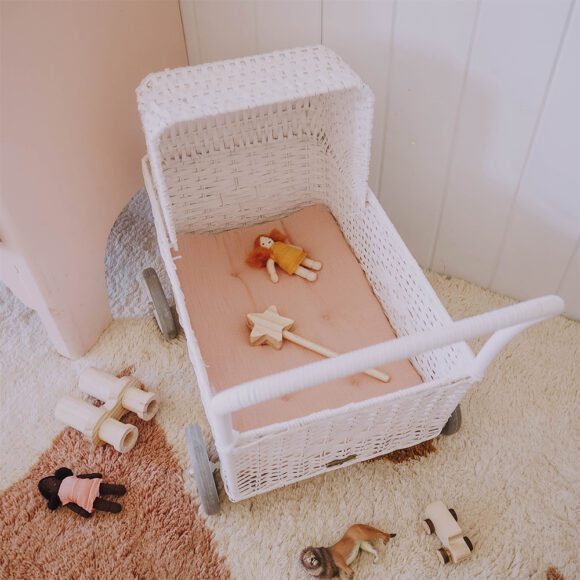 Olli Ella – Dinkum Doll – Doll Pram Strolley Mattress – Rose