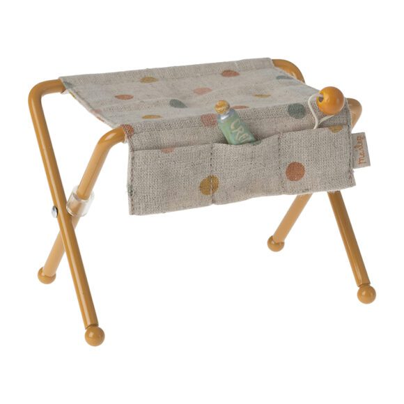 Maileg – Mice Accessories – Nursery table, Baby mouse – Ocher