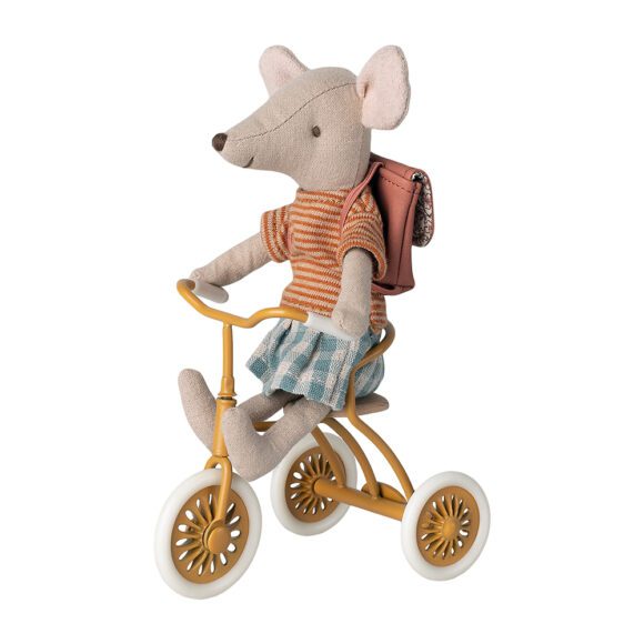 Maileg – Mice Accessories – Abri à tricycle, Mouse – Ocher