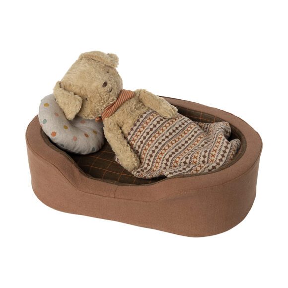 Maileg – Dog basket – Brown