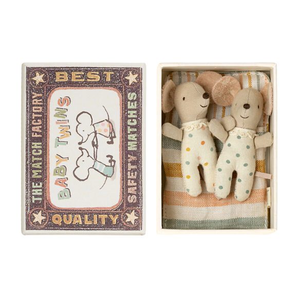 Maileg – Baby Mice – Twins in matchbox