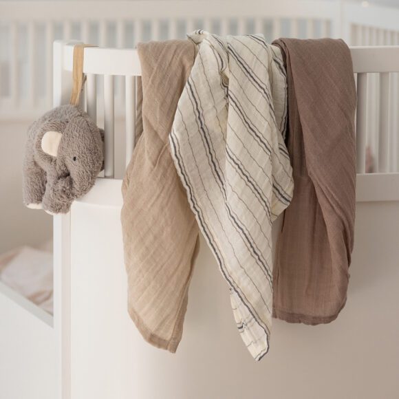 Sebra – Muslin – Cream Stripe – Beige (3Pcs)