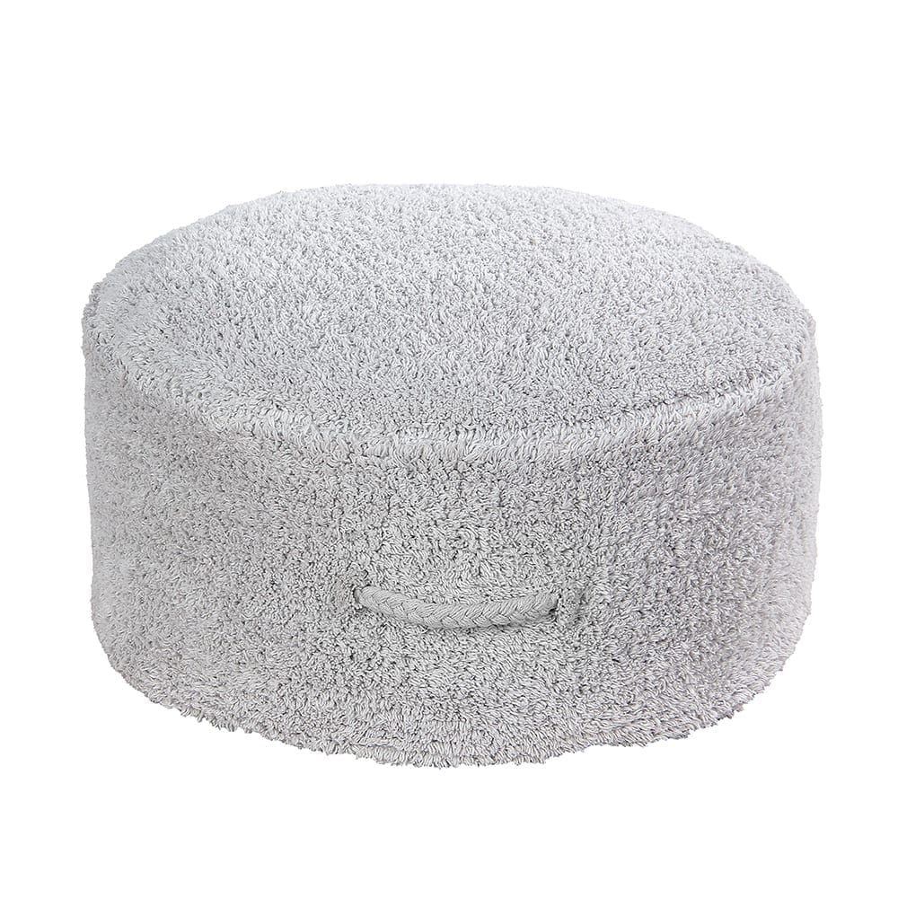 Lorena Canals - Waschbarer Pouf - Chill - Pearl Grey - 20 x Ø 50 cm