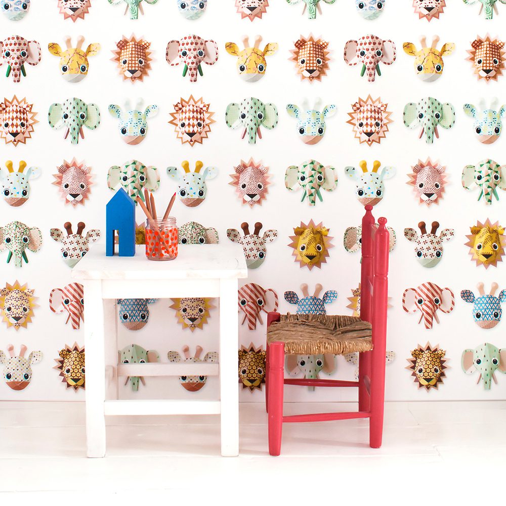 Studio Ditte - Wallpaper Kids Room - Wild Animals Sweet