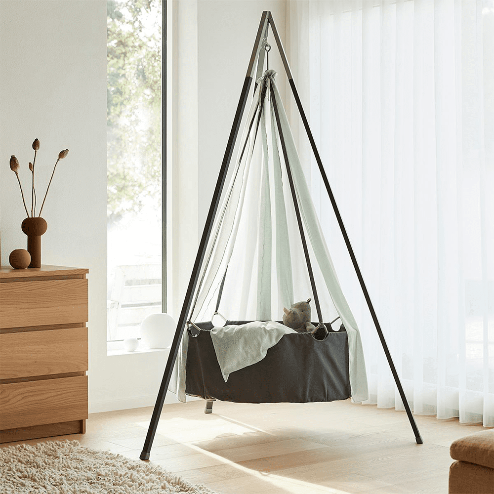 Leander - Classic Baby Cradle incl. mattress - Grey