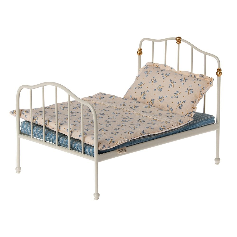 Maileg - Miniaturmöbel - Bett, Maus - Off-White