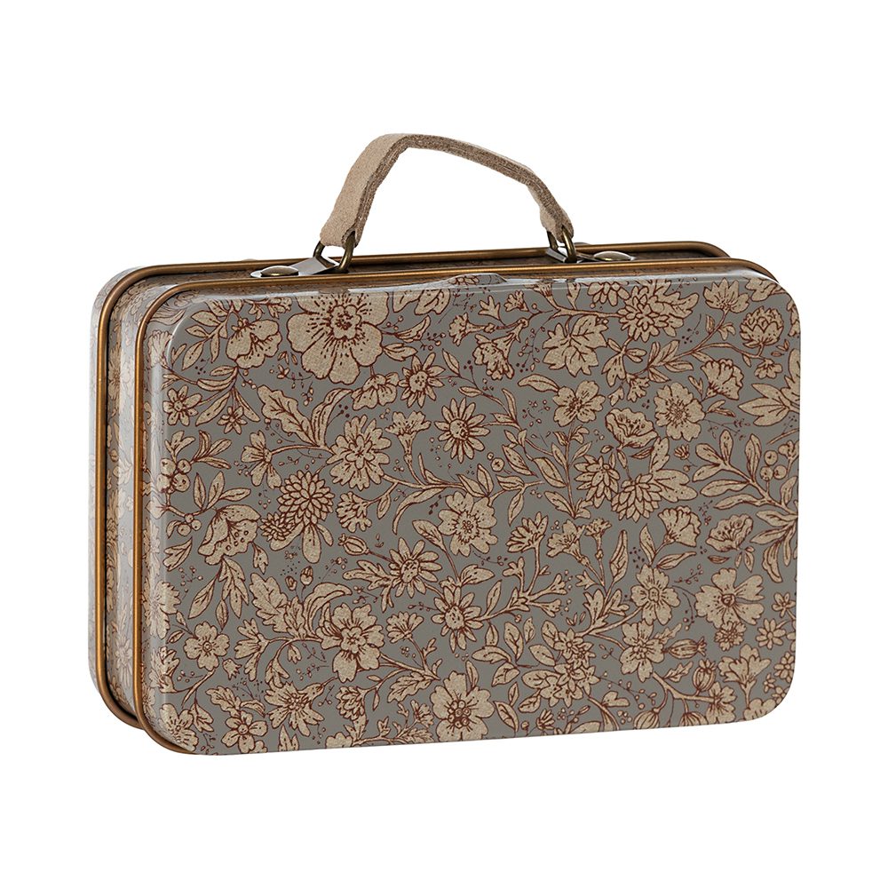 Maileg - Mäuse Koffer - Blossom - Grey