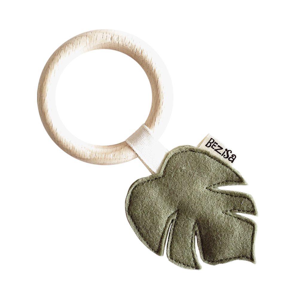 BEZISA - Teether - Leaves - Pistache Green