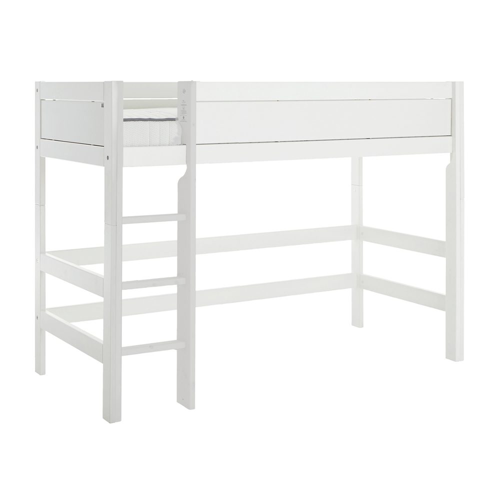 Lifetime - Loftbett 152 cm, Leiter gerade - Weiß