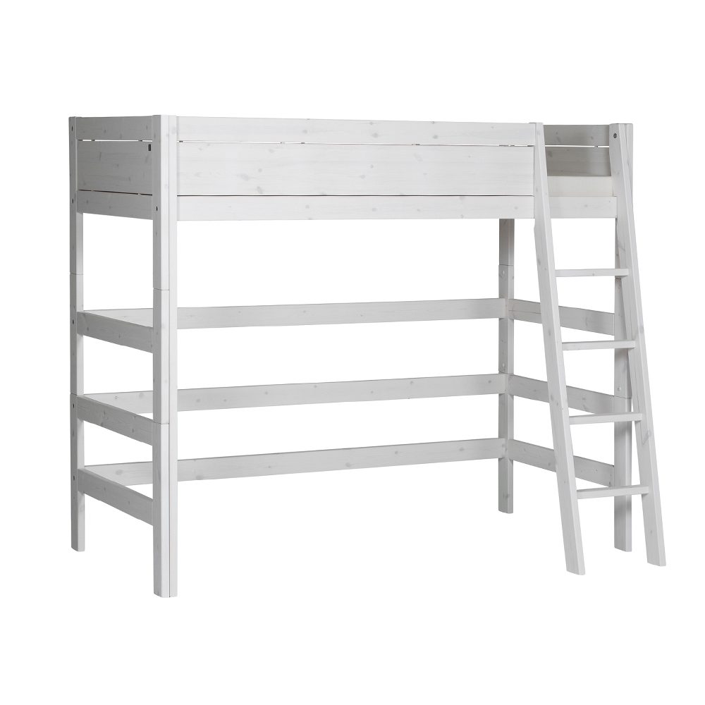 Lifetime - Loftbett 177 cm, Leiter schräg - Whitewash