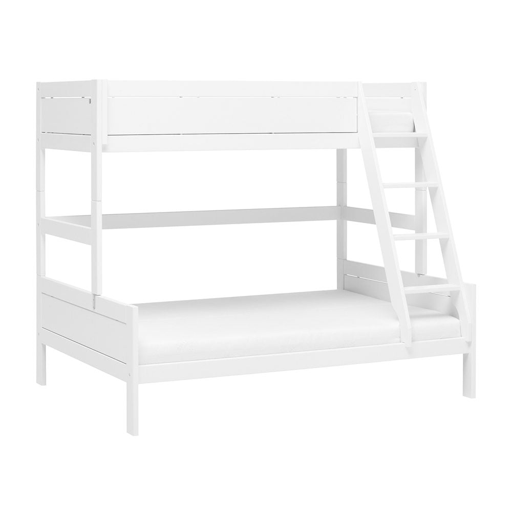 Lifetime - Familien-Etagenbett - 90x200 cm + 140x200 cm, Luxus Lattenboden - Weiß