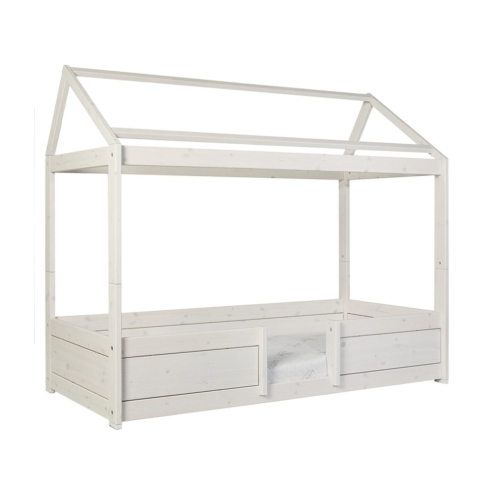 Lifetime - 4-in-1 Bed Combination w. Roofconstruction House - Whitewash