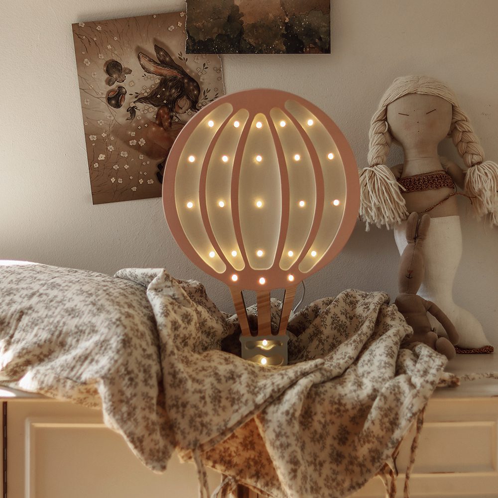 Little Lights - Nightlight - Hot Air Baloon - Powder Pink