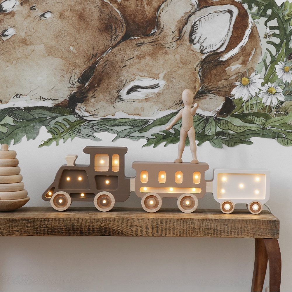 Little Lights - Nightlight - Train - Coffee Cream