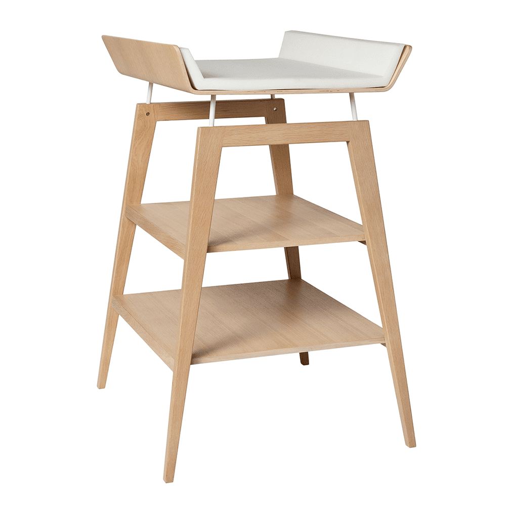 Leander - Linea Changing Table with mat - Solid Oak