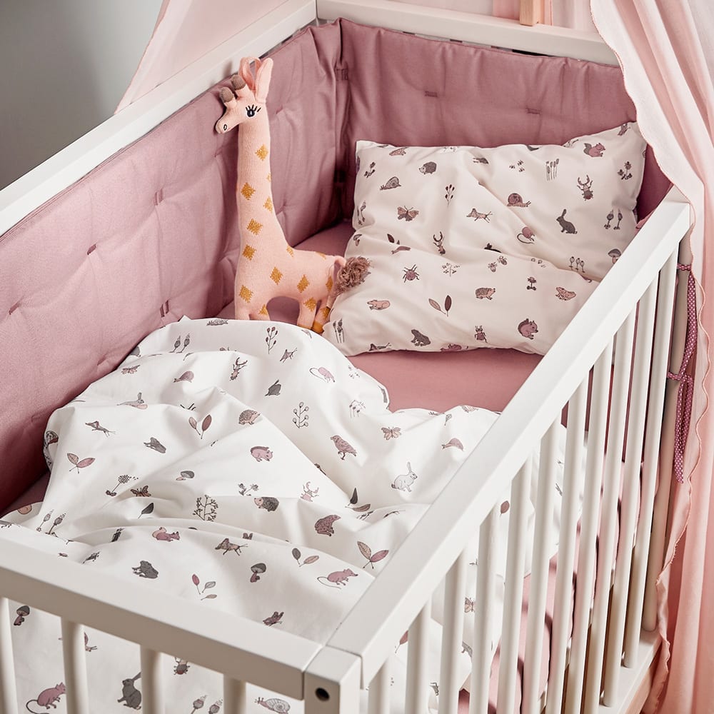 Leander - Bumper for Linea and Luna baby Cot - Dusty Rose