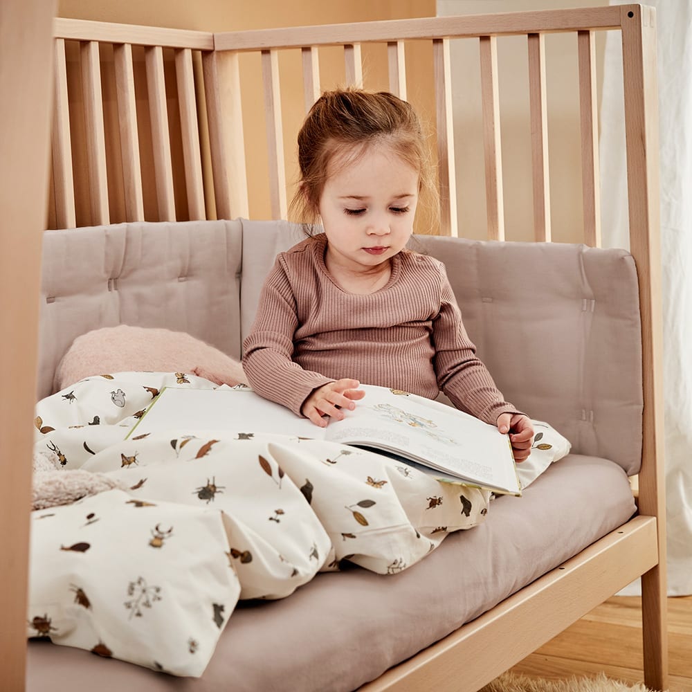 Leander - Bumper for Linea and Luna baby Cot - Cappuccino