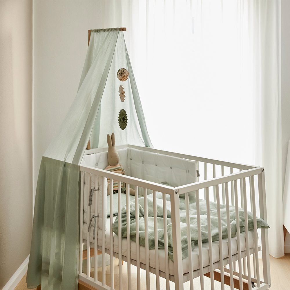 Leander - Linea + Luna Baby Cot - Canopy - Sage Green