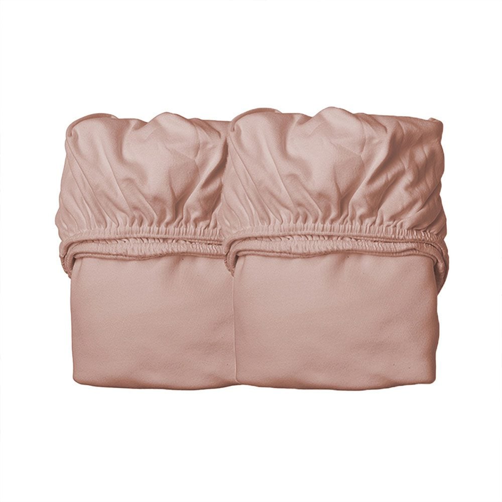 Leander - Spannbettlaken für Juniorbett (2er Set) - Wood Rose - 70 x 140 cm