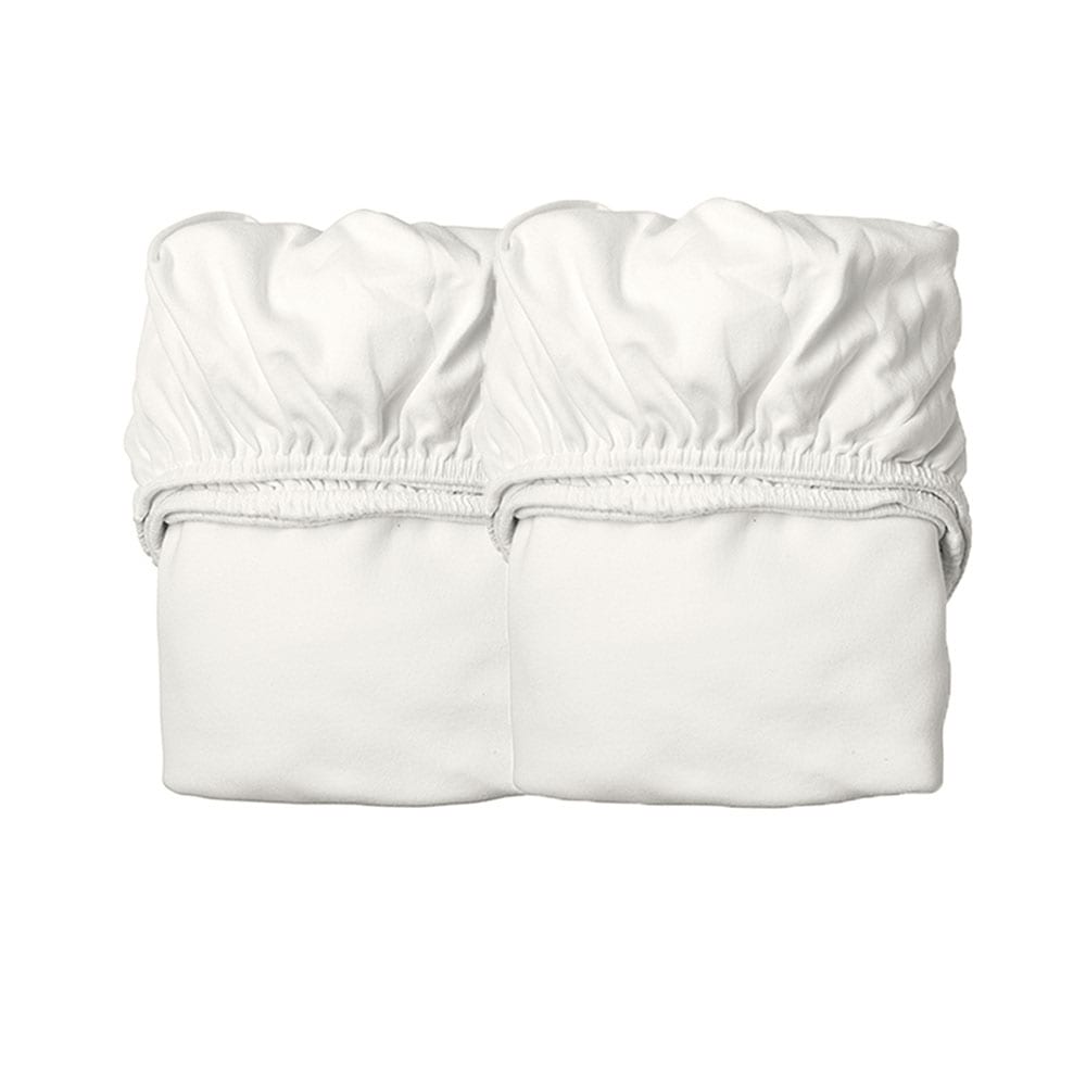 Leander - Spannbettlaken für Juniorbett (2er Set) - Snow - 70 x 140 cm
