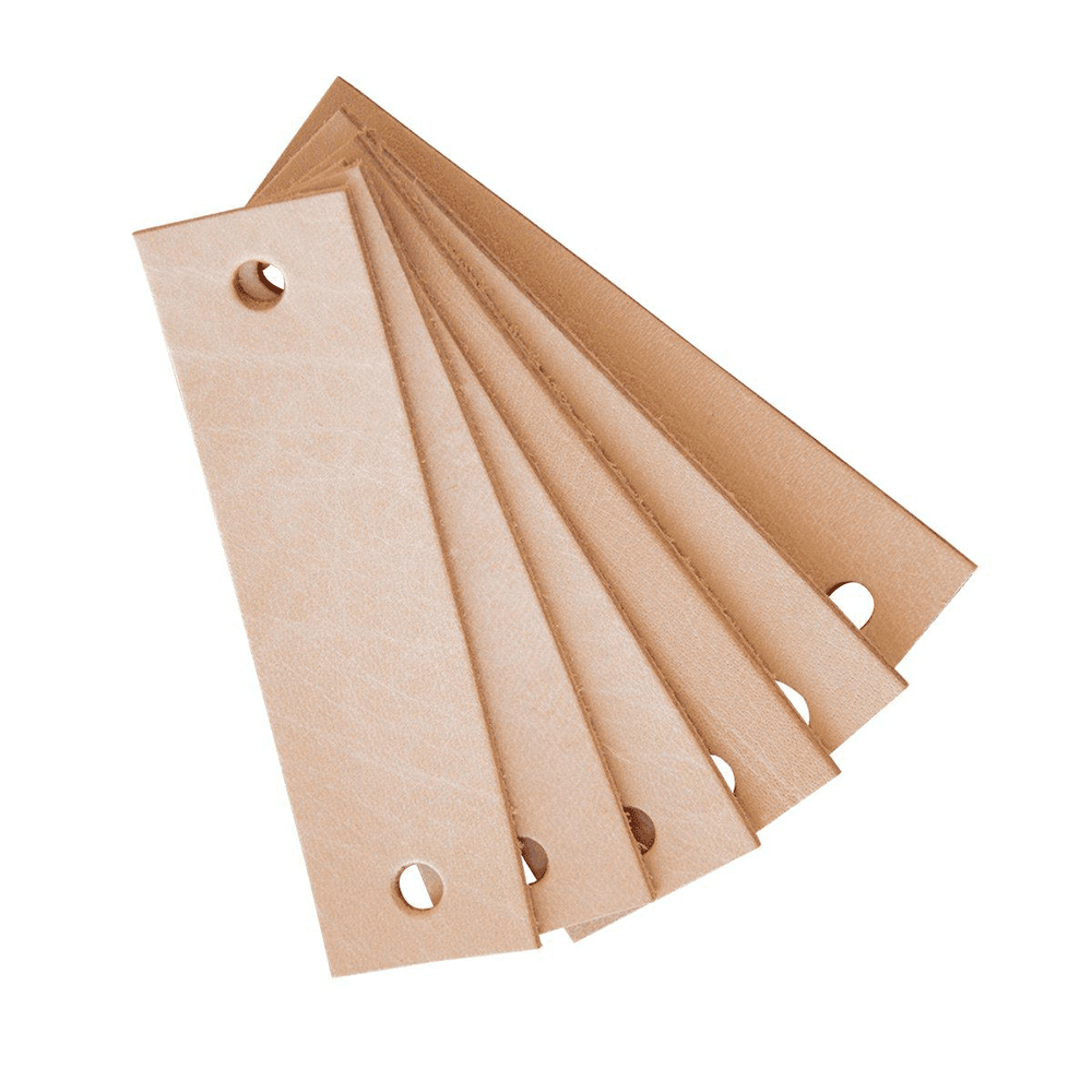 Leander - Leather Handles for Dresser - Natural (6pcs)